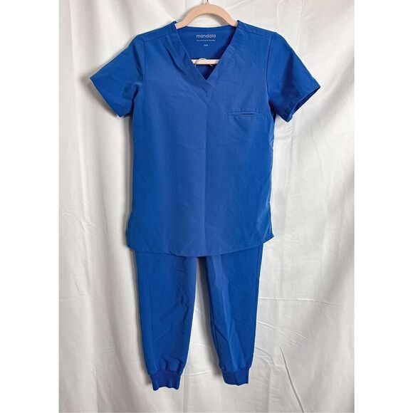 Mandala Scrub Set- Royal Blue - Picture 1 of 11